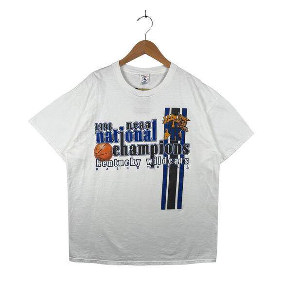 Vintage University Of Kentucky Wildcats Basketball NCAA T-Shirt 1998 XL - Picture 1 of 7